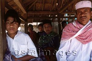 Asia Images Group - Indonesia, Lombok, Muslim men gather before prayers.