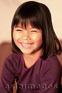 Asia Images Group - Young girl laughing, portrait