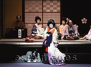 Asia Images Group - Japan, Kabuki performed by Chikamatsu-za theater troupe entitled 'Love Suicides at Sonezaki' (Sonezaki Shinju) with Nakamura Ganjiro III