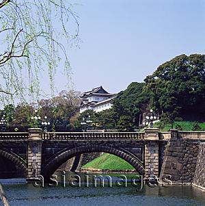 Asia Images Group - Japan, Tokyo, Niju Bashi Bridge leading to Imperial Palace