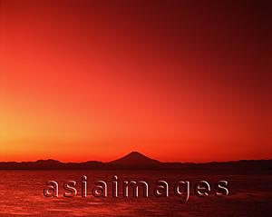 Asia Images Group - Japan, View of Mount Fuji at dusk