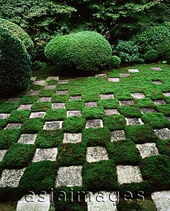 Asia Images Group - Japan, Kyoto, Chequered pattern garden at Tofuku-ji Temple
