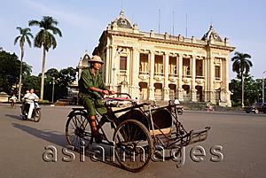 Asia Images Group - Vietnam, Hanoi, Cyclo outside the Municipal Theatre