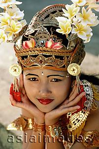 Asia Images Group - Indonesia, Bali, Young Balinese dancer in legong costume