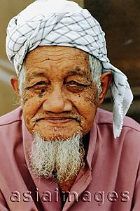 Asia Images Group - Malaysia, Muslim elder, portrait.