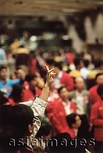 Asia Images Group - Singapore, Traders on the Exchange Trading Floor of the Singapore Stock Exchange.