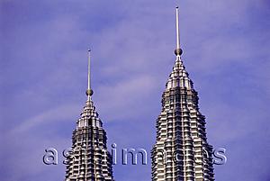 Asia Images Group - Malaysia, Kuala Lumpur, Twin tops of Petronas Towers.