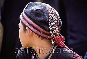 Asia Images Group - Vietnam, Sa Pa, Close-up of Hmong boy wearing traditional cap