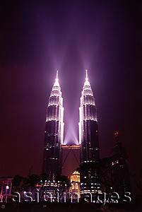 Asia Images Group - Malaysia, Kuala Lumpur, Petronas Towers at night.