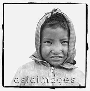 Asia Images Group - India, Ladakh, Leh, Portrait of young boy.