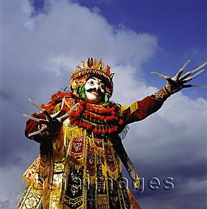 Asia Images Group - Indonesia, Bali, Ubud, Mask (Topeng) dancer performing.
