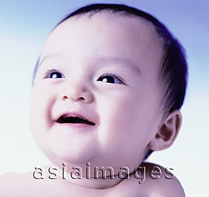 Asia Images Group - Baby girl, 6 months old, smiling.
