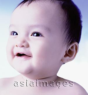 Asia Images Group - Baby girl, 6 months old, smiling.