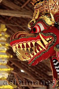 Asia Images Group - Indonesia, Bali, Gianyar, Cremation ceremony, head of Naga Banda (ceremonial dragon). (grainy)