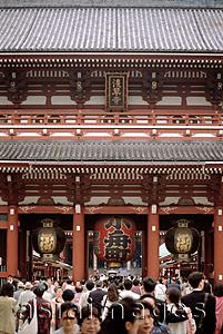 Asia Images Group -  Japan, Tokyo, Asakusa, crowd at Hozomon Gate at Kannon Temple