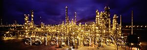 Asia Images Group - Thailand, refinery, illuminated