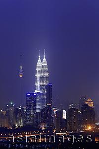 Asia Images Group - Malaysia, Kuala Lumpur, skyline at night