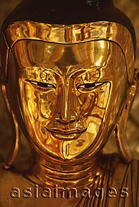 Asia Images Group - Myanmar (Burma), Shwedagon Paya, Yangon, Bronze Buddha statue. ( grainy)