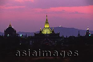 Asia Images Group - Myanmar (Burma), Bagan, Sunset at Ananda Pahto.