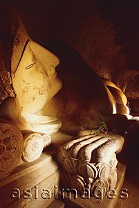 Asia Images Group - Myanmar (Burma), Bagan, Reclining Buddha - Shinbinthalyaung.