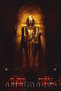 Asia Images Group - Myanmar (Burma), Bagan, West facing Buddha - Ananda Pahto.