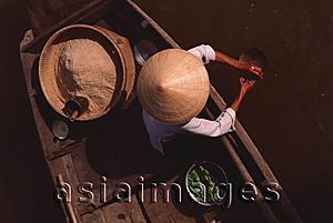 Asia Images Group - Vietnam, Can Tho, Hau river, Rice flour seller - floating market.