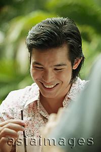 Asia Images Group - Young man smiling,portrait