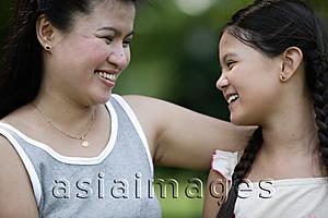 Asia Images Group - Mother and daughter looking at each other
