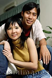 Asia Images Group - Couple at home, portrait