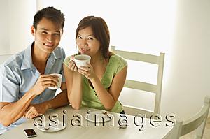 Asia Images Group - Couple drinking at cafe