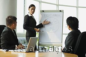 Asia Images Group - Businesswoman giving presentation to colleagues
