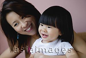 Asia Images Group - Mother with young daughter, smiling