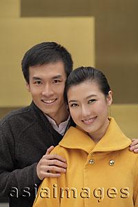 Asia Images Group - Head shot of young couple together