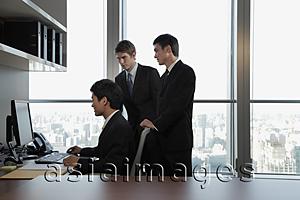 Asia Images Group - Businessmen working together in office