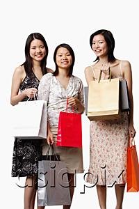 AsiaPix - Three young women holding shopping bags