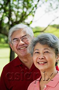 AsiaPix - Mature couple, looking at camera, portrait