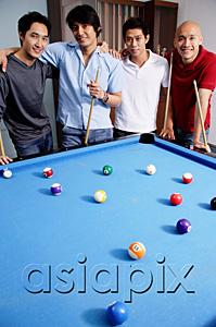 AsiaPix - Men standing around pool table