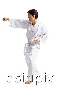AsiaPix - Young man practicing martial arts