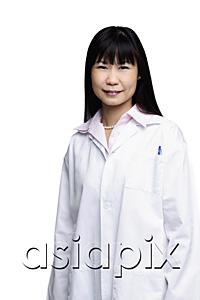 AsiaPix - Woman in lab coat, portrait