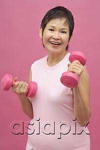 AsiaPix - Mature woman with dumbbells