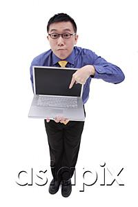 AsiaPix - Businessman pointing at laptop