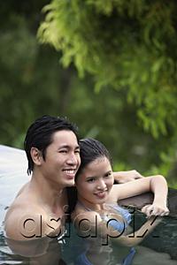 AsiaPix - Couple at the edge of swimming pool