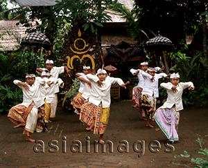 Asia Images Group - Indonesia, Bali, young boys in traditional costume dancing