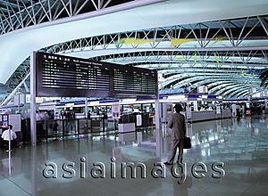 Asia Images Group - Japan, Osaka, Interior view of departure hall at Osaka International Airport