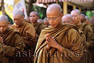 Asia Images Group - Indonesia, Java Buddhist monks at Vesak ceremony
