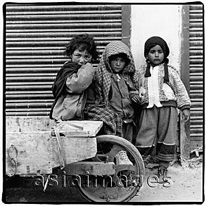 Asia Images Group - India, Ladakh, Leh, Portrait of young children.