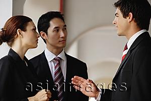 Asia Images Group - Businessmen and businesswoman having a discussion